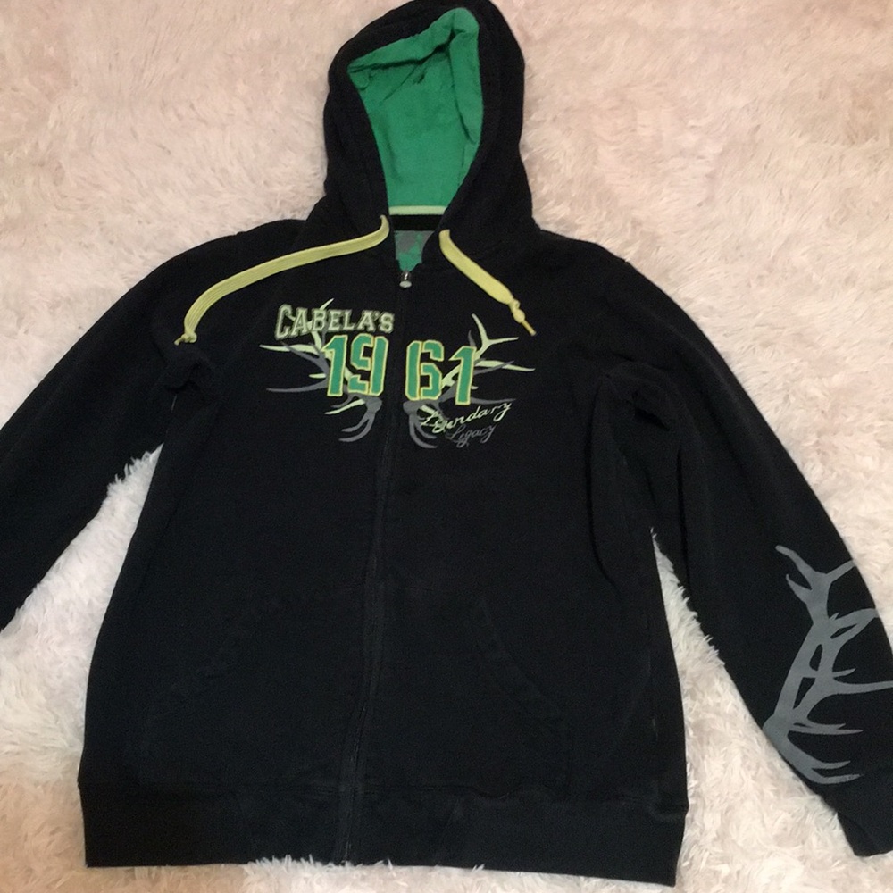 Black and green hoodie